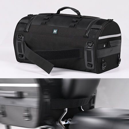 Motorcycle Tail bag with Sissy bar strap